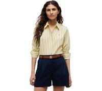 Tommy Hilfiger Women's Summer Poplin Regular Shirt WW0WW51155 L/S Shirt, Yellow (Liquorice STP Citronella), 40