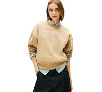 Tommy Hilfiger Women's Sweatshirt Corp Logo Relaxed Fit, Beige (Driftwood Taupe), S