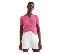 Tommy Hilfiger Womens Textured Polo-nk Pullover Short Sleeve Shirt S
