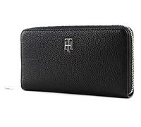 Tommy Hilfiger Women's TH Essence LRG ZA Small Leather Goods, Black, One Size