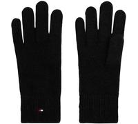 Tommy Hilfiger Women's TH FLAG FLUFFY KNIT GLOVES AW0AW17797, Black, One Size