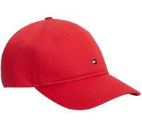 Tommy Hilfiger Women's Th Flag Soft 6 Panel Cap Aw0Aw17781 Cap, RED, One Size