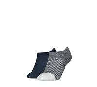 Tommy Hilfiger Women's Th Footie 2P Rib Mouline, Navy, 2.5/5
