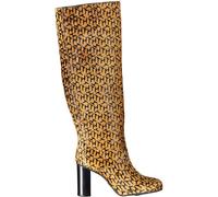 Tommy Hilfiger Womens Th Monogram Calf Hair Boots Knee High - Tan Leather - Size EU 37
