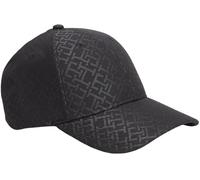 Tommy Hilfiger Women's TH Monogram Cap AW0AW18058 Cap, Black, One Size