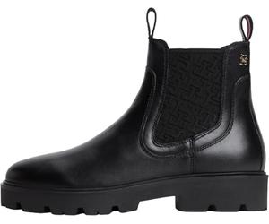 Tommy Hilfiger Women's Th Monogram Leather Chelsea Boot Fw0fw09562Low Boots