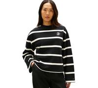 Tommy Hilfiger Women's TH SCRIPT MDRN TERRY SWTSHRT WW0WW48431 Pullover Sweatshirt, BLACK (Black/Calico Stp), L