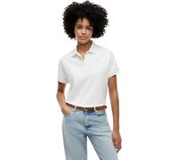 Tommy Hilfiger Women's Th Script Modern Ss Polo WW0WW49953 S/S Polo, White (Ecru), L