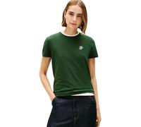Tommy Hilfiger Women's TH Script REG C-NK SS TEE WW0WW47809 S/S T-Shirt, Green (National Forest), L