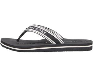Tommy Hilfiger Women's Th Webbing Summer Sandal FW0FW09193 Flip Flops, BLACK (Black), 3.5