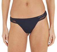 Tommy Hilfiger for woman. UW0UW02473 Exclusive Thong Navy Lace Detail (S), Homewear, Nylon