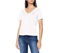 Tommy Hilfiger Women's Tjw Slim Jersey V Neck T-Shirt, White, XS