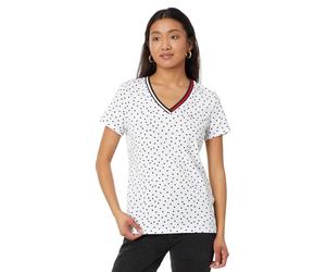 Tommy Hilfiger Women's Tommy Hilfiger Women's Tapped V-Neck Flag Tee T-Shirt
