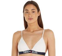 Tommy Hilfiger Women's Triangle Rp Uw0uw04079 Triangle Bras, White (Ancient White), L