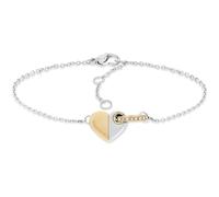 Tommy Hilfiger Women's Two-Tone Gold & Silver Tone Heart Bracelet