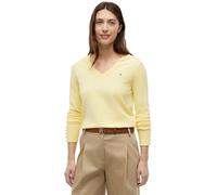 Tommy Hilfiger Women's V-Neck Jersey Jumper, Yellow (Citronella), XXS