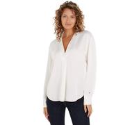 Tommy Hilfiger Women's V-Neck Stitch Blouse, Beige (Ancient White), 4