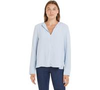 Tommy Hilfiger Women's Viscose Crepe V-Neck Blouse Ww0ww40529 Blouses, Blue (Breezy Blue), 38