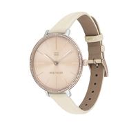 Tommy Hilfiger Women's Watch, Rose Gold Dial and Beige Leather Band 38mm 1782111