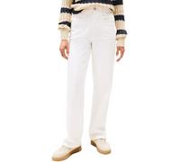 Tommy Hilfiger Women's White Relaxed Straight Fit High Rise Jeans, White (White), 24W/28L
