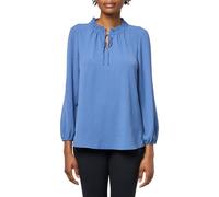 Tommy Hilfiger Women's with Tie Long Sleeve Blouse Sportswear Top, Harbor Blue, S