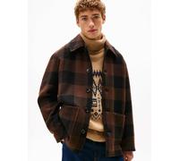 Tommy Hilfiger Wool Rich Check Chore Jacket Brown Mix