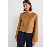 Tommy Hilfiger Wool Tailored Jacket, Brown, Size 36, Women Brown