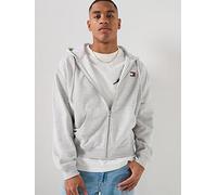 Tommy Jeans 90S Badge Zip Through Hoodie, Light Grey, Size L, Men Light Grey