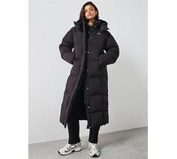 Tommy Jeans Alaska Maxi Puffer Coat - Black, Black, Size M, Women Black