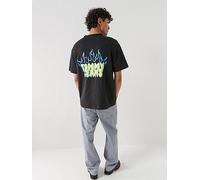 Tommy Jeans Back Graphic Relaxed Bubble Flame T-Shirt, Black, Size 2Xl, Men Black