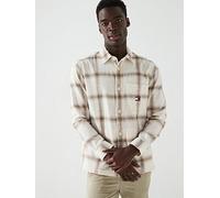 Tommy Jeans Cotton Slub Check Overshirt, White, Size M, Men White