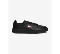 Tommy Hilfiger Men’s Essential Leather Cupsole Trainers, Black (Black), 7