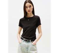 Tommy Jeans Denim Buddies Short Sleeve T-Shirt Pure Black Women - XXS