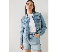 Tommy Jeans Denim Trucker Jacket, Blue, Size Xxl, Women Blue