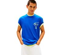 Tommy Jeans Dm0dm22553 Short Sleeve T-shirt Blue 2XL Men