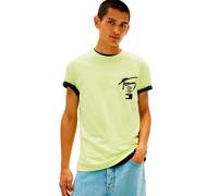 Tommy Jeans Dm0dm22553 Short Sleeve T-shirt Yellow L Men