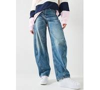 Tommy Jeans Ella Mid Rise Barrel Jean, Blue, Size 26, Inside Leg 32, Women Blue