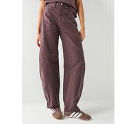 Tommy Jeans Ella Mid Rise Barrel Trouser Jeans, Black, Size 32, Women Black