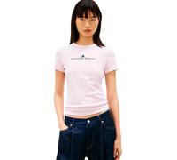 Tommy Jeans Ess Logo 1 Slim Fit Short Sleeve T-shirt Pink XS Woman