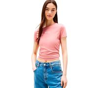 Tommy Jeans Essential Logo2 Slim Fit Short Sleeve T-shirt Pink L Woman