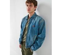 Tommy Jeans Essential Padded Denim Bomber, Blue, Size L, Men Blue