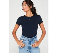 Tommy Jeans Slim Essential Ext Short Sleeve T-shirt Blue S Woman