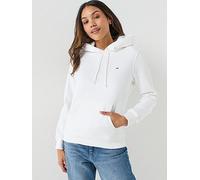 Tommy Jeans Flag Hoodie, White, Size Xl, Women White