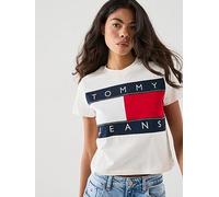 Tommy Hilfiger Regular Flag Ss Tee Ancient White size XS | Shirts Outlet | Women | White XS
