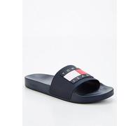 Tommy Jeans Flag Logo Pool Slide, Navy, Size 44, Men Navy