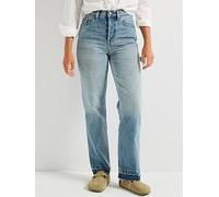 Tommy Jeans Layla High Rise Slim Straight Jeans - Blue, Blue, Size 26, Inside Leg 32, Women Blue