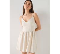 Tommy Jeans Linen Skater Dress, White, Size Xl, Women White