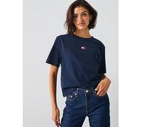 Tommy Jeans Logo T-Shirt, Blue, Size M, Women Blue