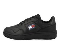 Tommy Jeans Men Cupsole Trainers Retro Basket, Black (Triple Black), 10 UK