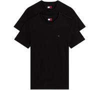 Tommy Jeans Men’s 2 Pack Extra Slim Cotton Jersey Short Sleeve T-Shirts, Black, S